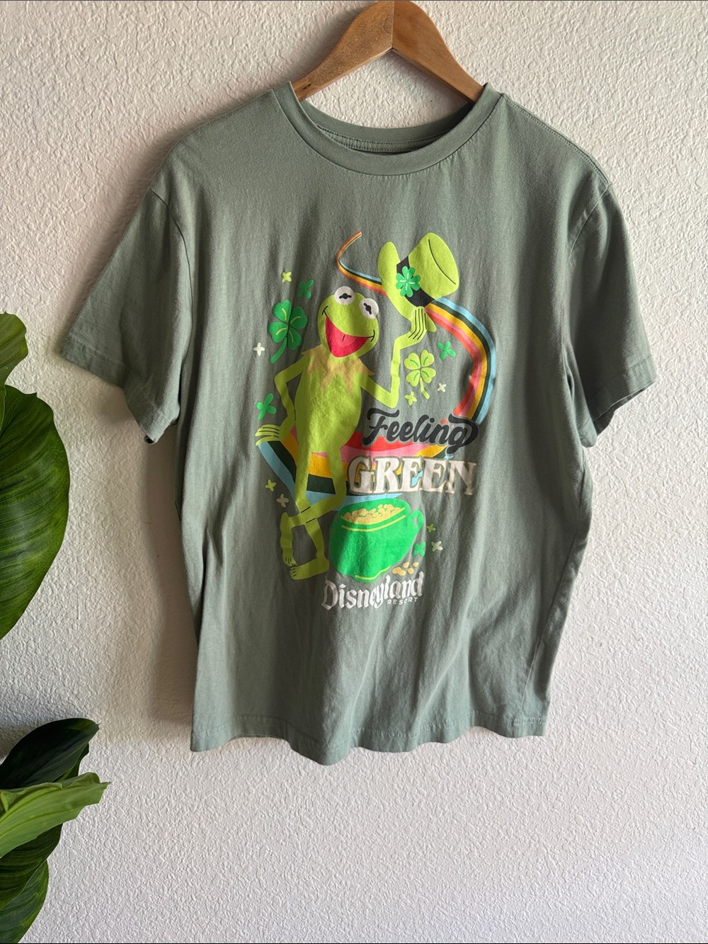 Disneyland Sage Green Kermit Feeling Green Graphic Tee